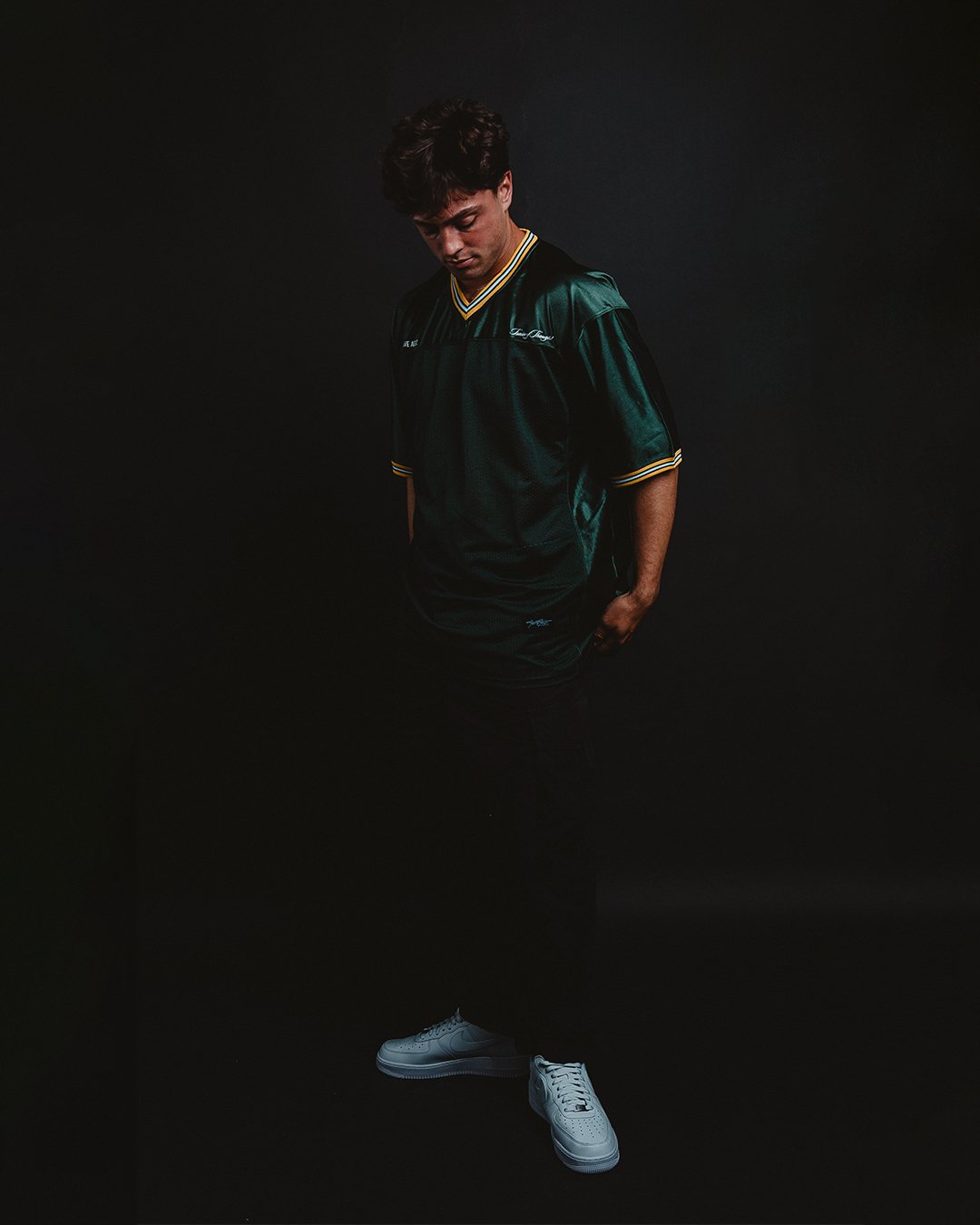 111ntuition Army Green Football Jersey - trainofthoughtcollective