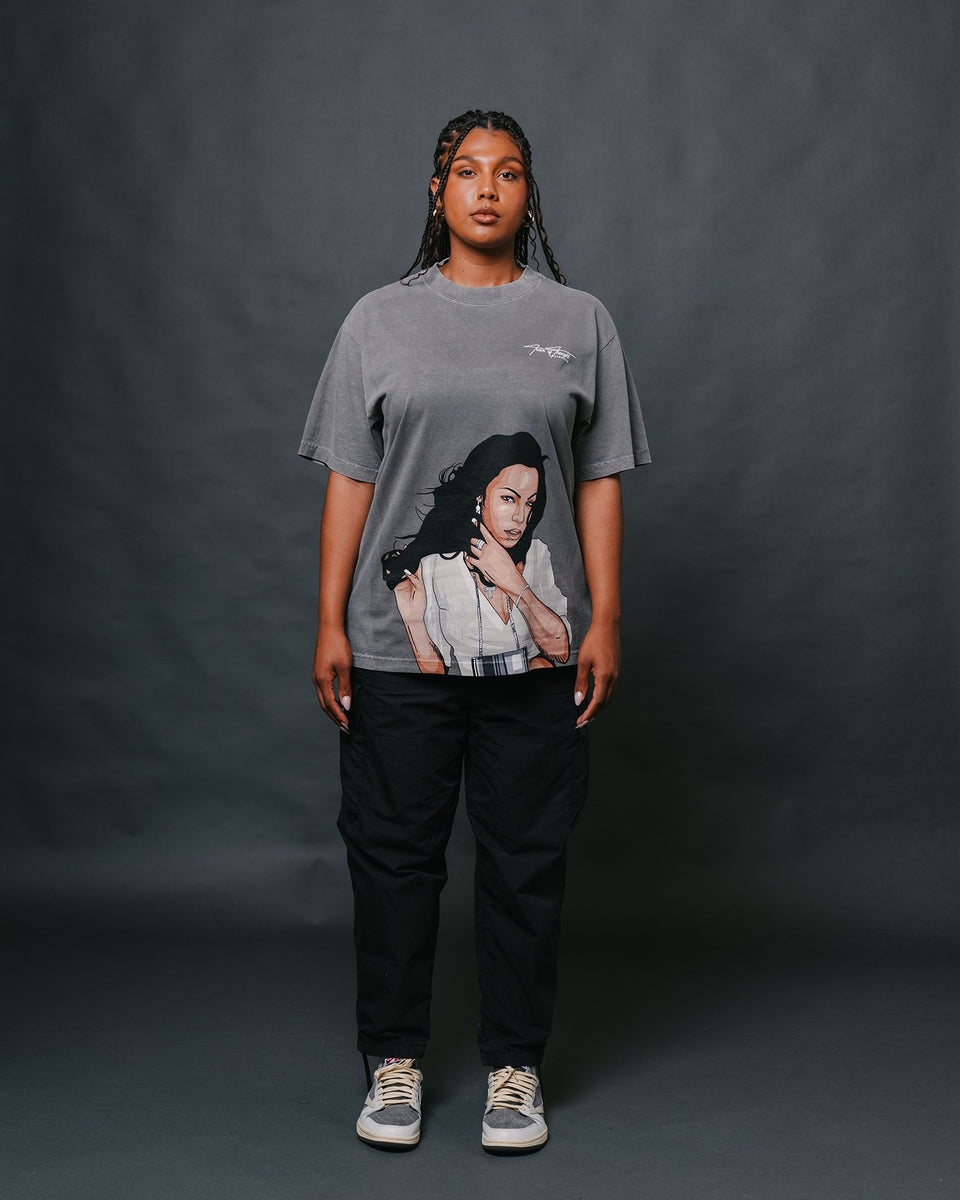 ASHANTI❗️ Ashanti Big Face | Oversized Cement Graphic Tee