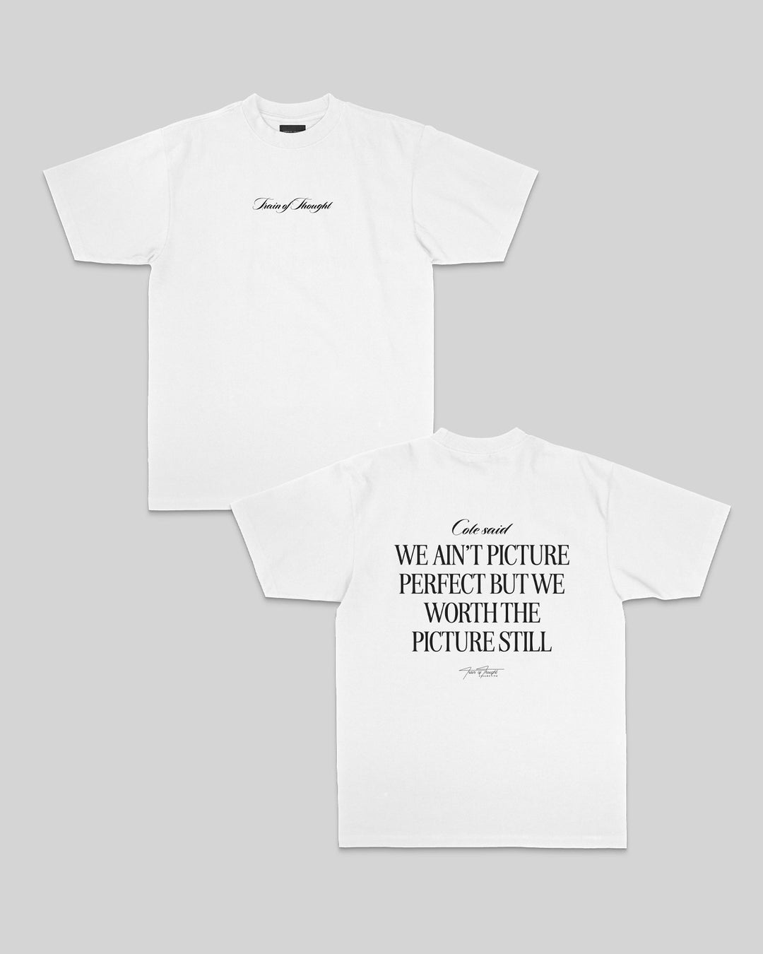 COLE Said White Tee - trainofthoughtcollective