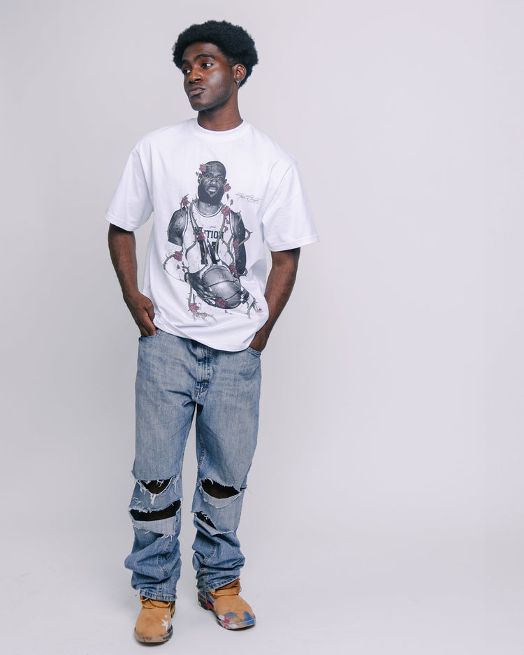 Dead Rose BRON White Tee - trainofthoughtcollective