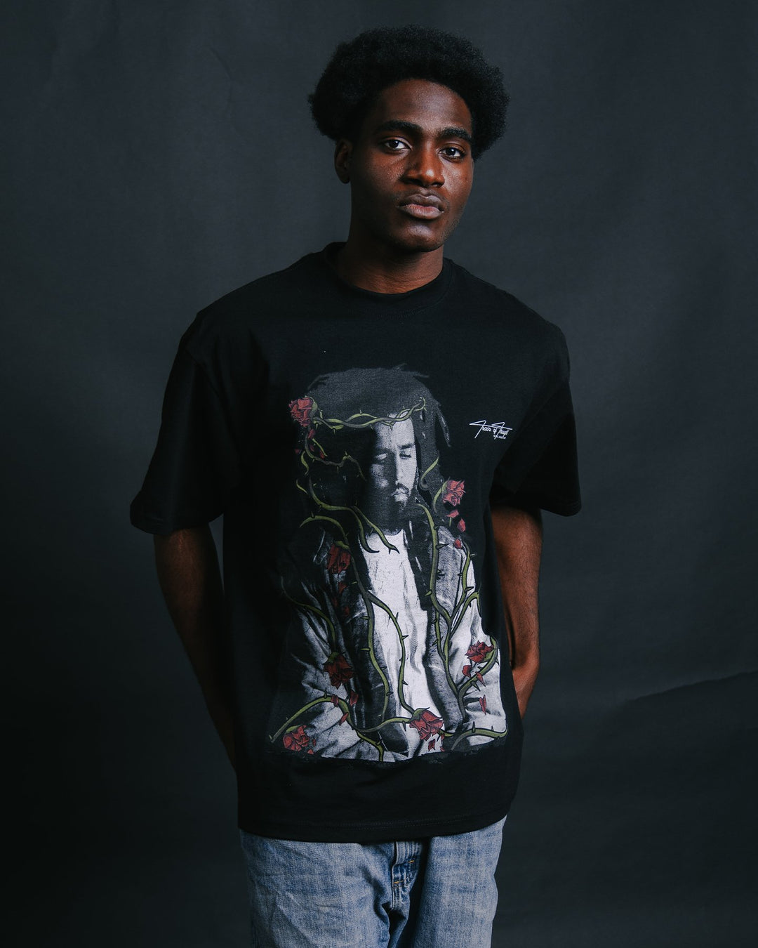 Dead Rose COLE Black Tee - trainofthoughtcollective