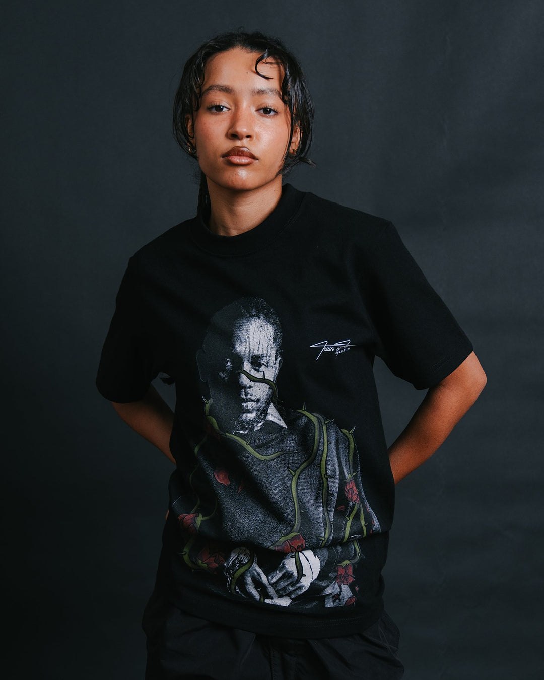 Dead Rose KDOT Black Tee - trainofthoughtcollective