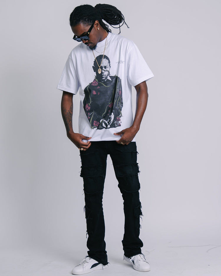 Dead Rose KDOT White Tee - trainofthoughtcollective
