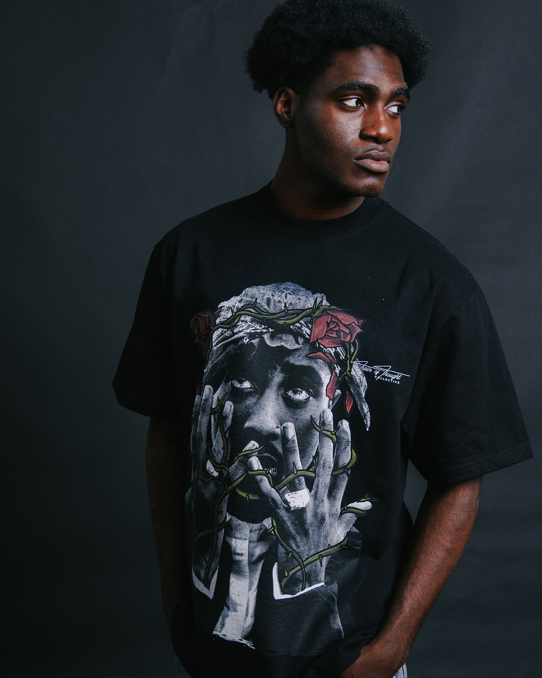 Dead Rose PAC Black Tee - trainofthoughtcollective