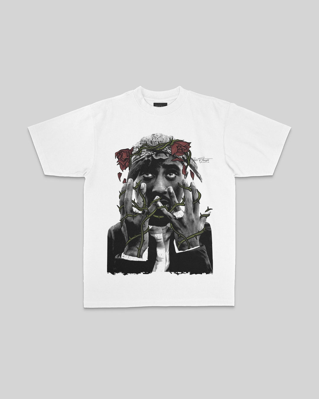 Dead Rose PAC White Tee - trainofthoughtcollective