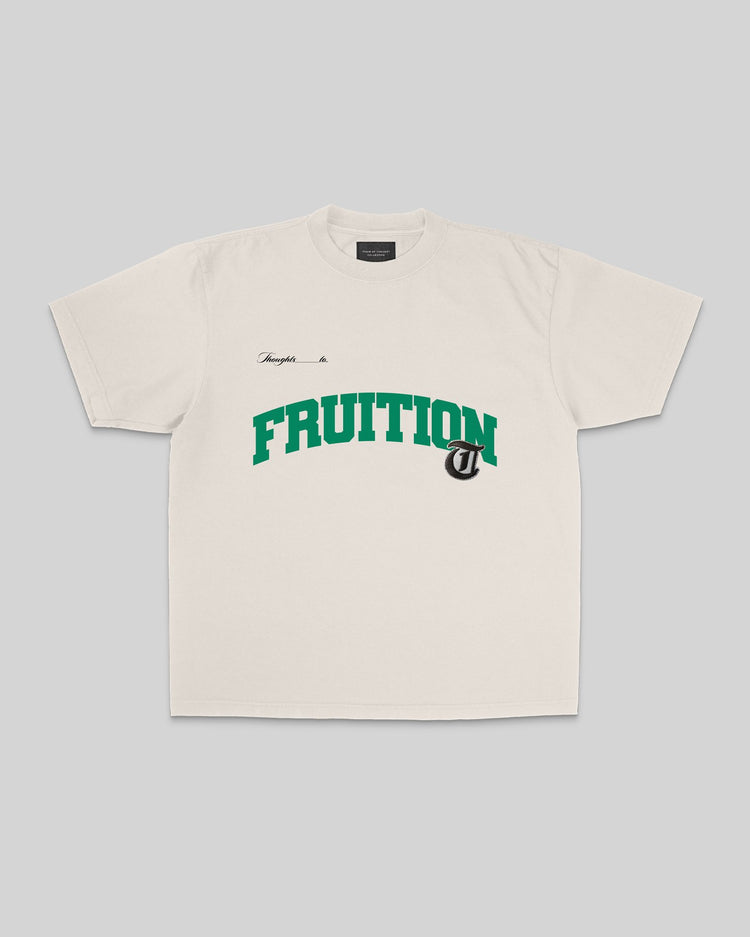 Fruition Applique Oversized Cream Tee - trainofthoughtcollective