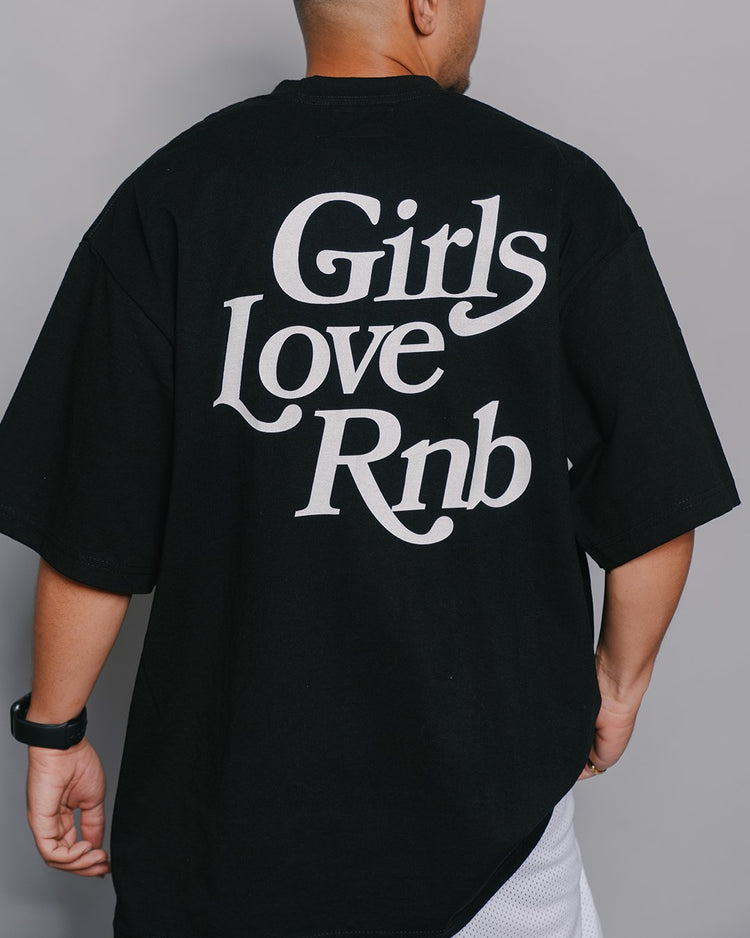 Girls Love Rnb Black Tee - trainofthoughtcollective