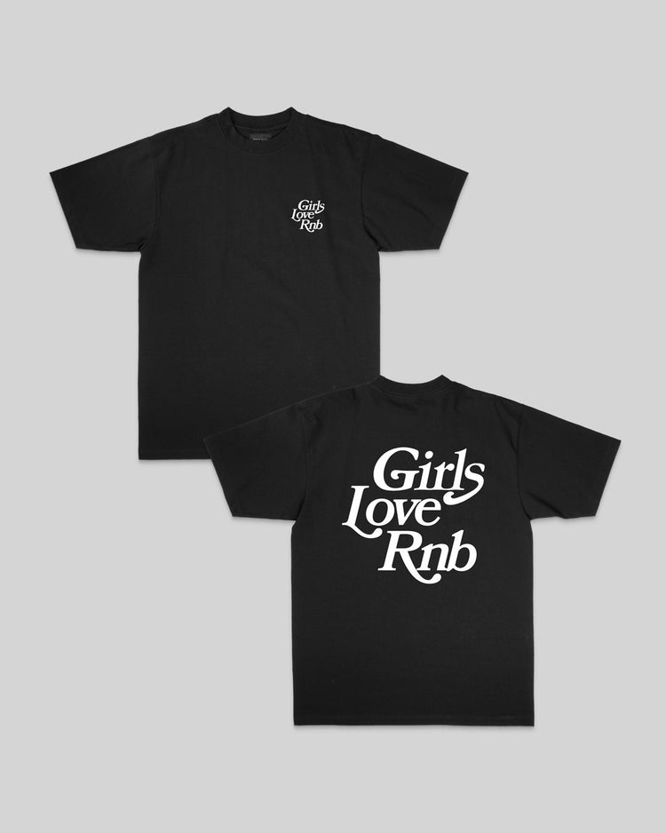 Girls Love Rnb Black Tee - trainofthoughtcollective