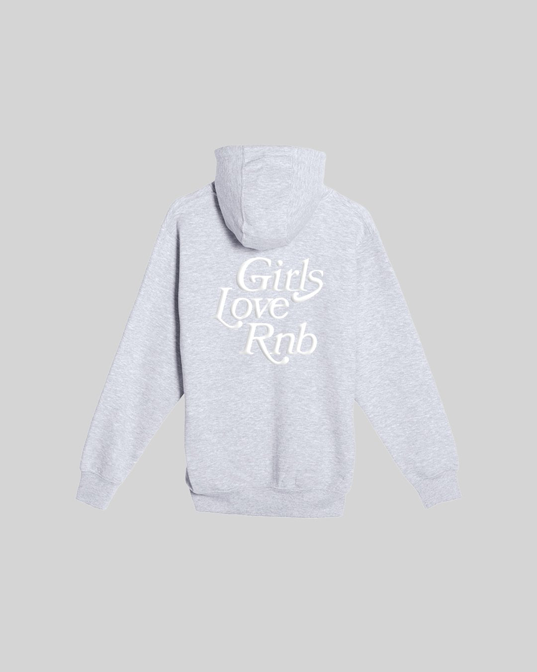 Girls Love Rnb V3 Full Zip Heather Grey Hoodie - trainofthoughtcollective