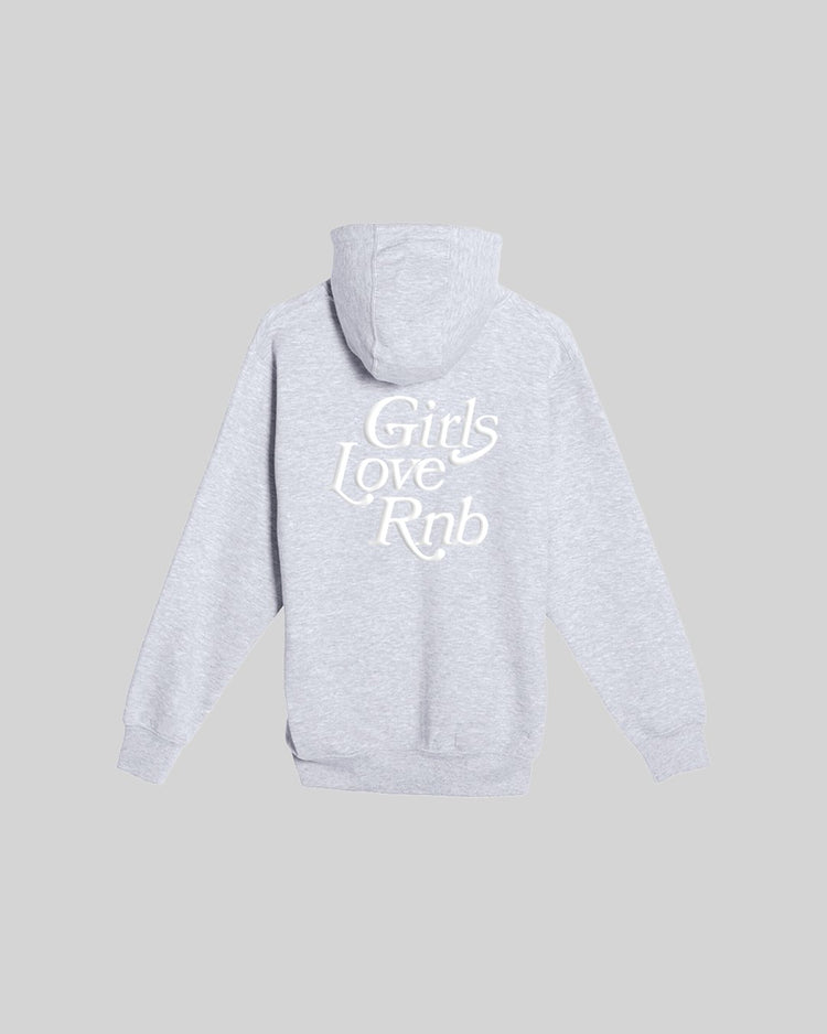 Girls Love Rnb V3 Full Zip Heather Grey Hoodie - trainofthoughtcollective