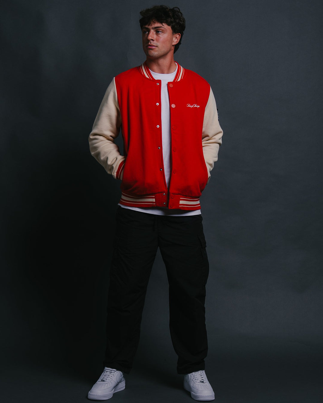 Guardian Rose Red Letterman Jacket - trainofthoughtcollective