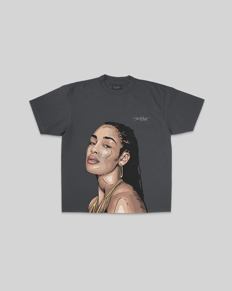 Jorja Big Face Oversized Shadow Tee - trainofthoughtcollective