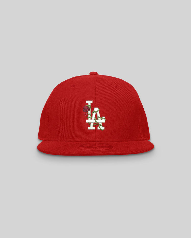 LA City Rose Red New Era Hat Snapback - trainofthoughtcollective