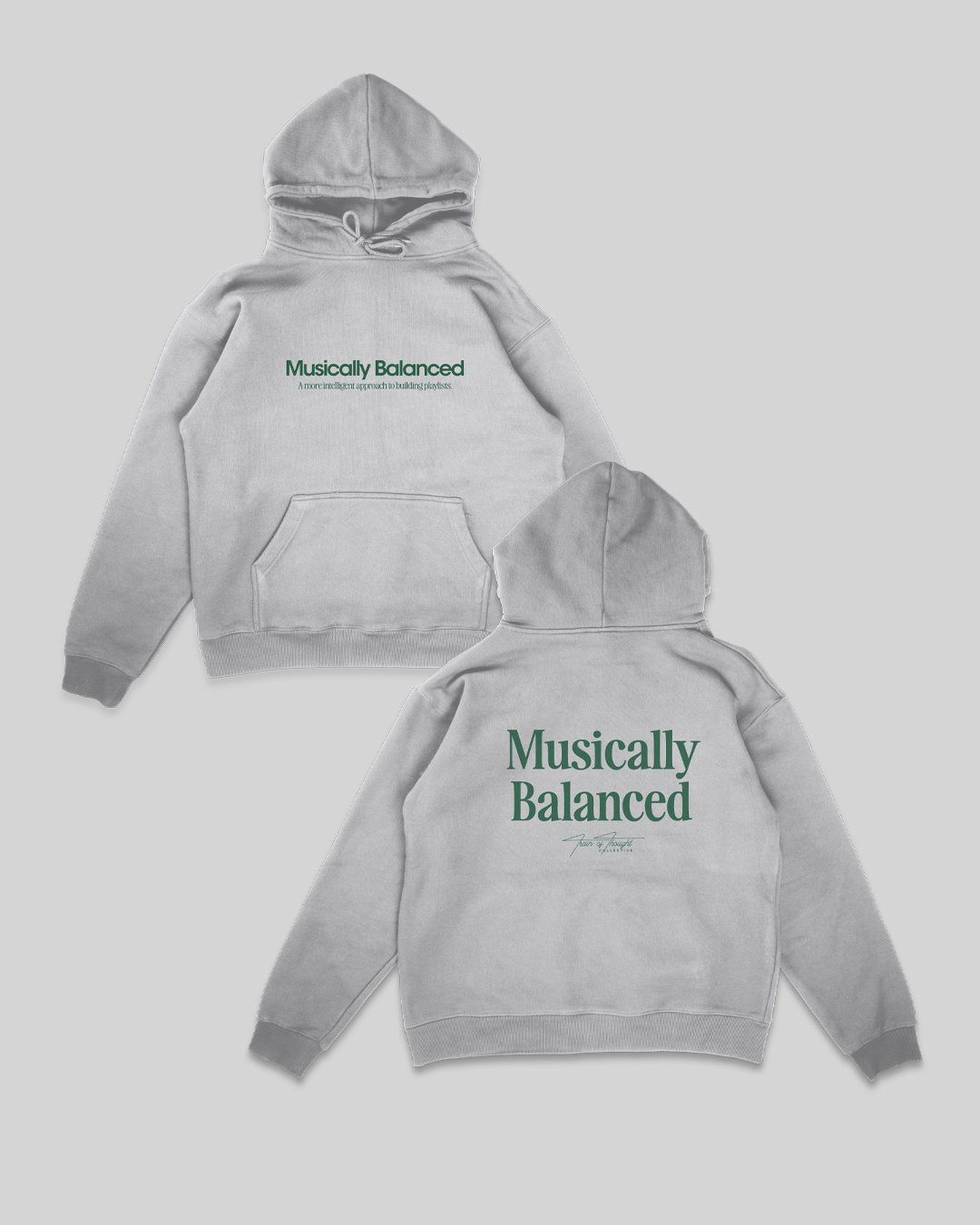 Musically Balanced 2.0 Grey Hoodie - trainofthoughtcollective