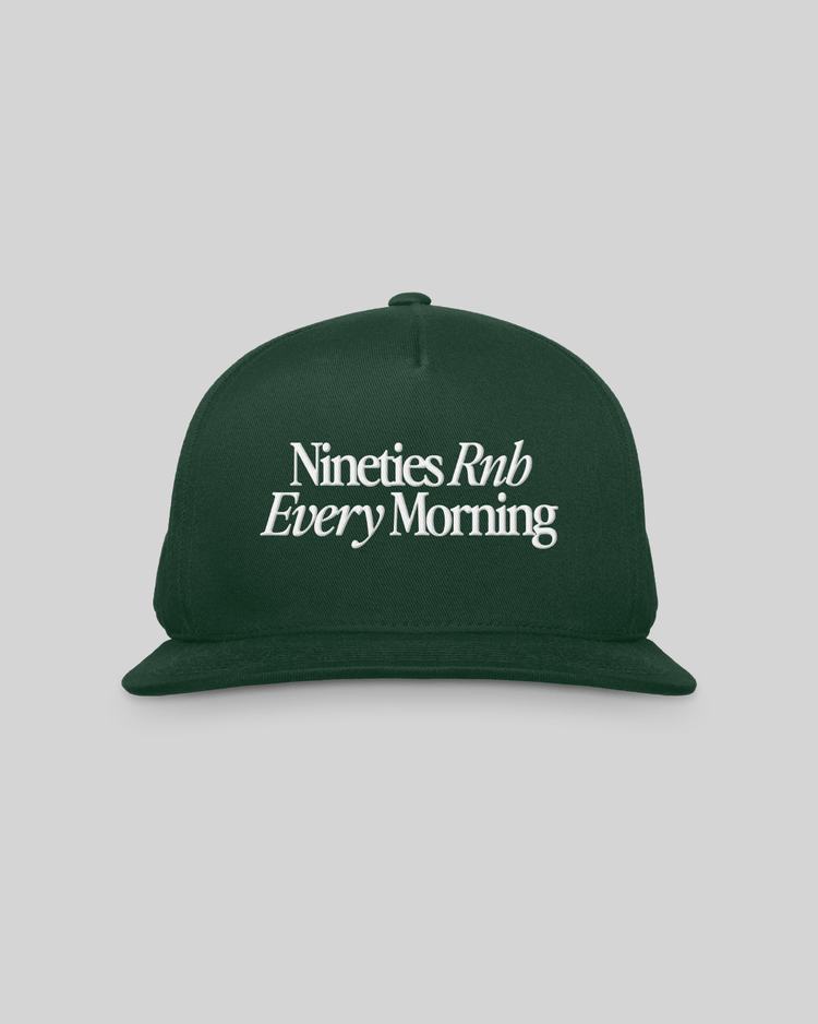 Nineties RNB Every Morning Green Snapback - trainofthoughtcollective