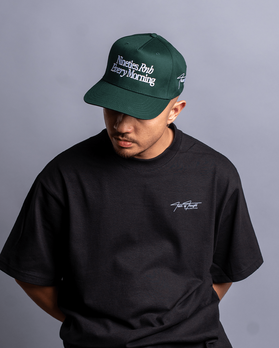 Nineties RNB Every Morning Green Snapback - trainofthoughtcollective