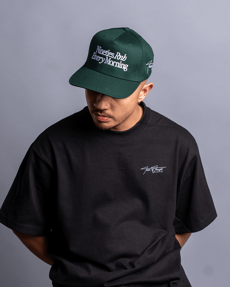 Nineties RNB Every Morning Green Snapback - trainofthoughtcollective