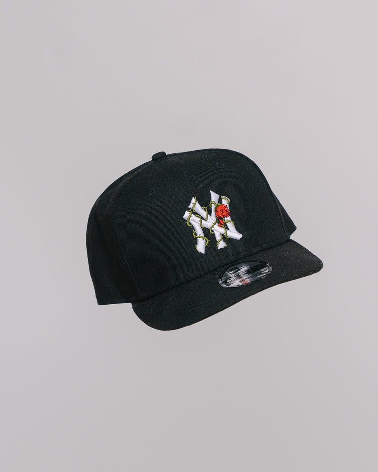 NY City Rose Black New Era Hat Snapback - trainofthoughtcollective