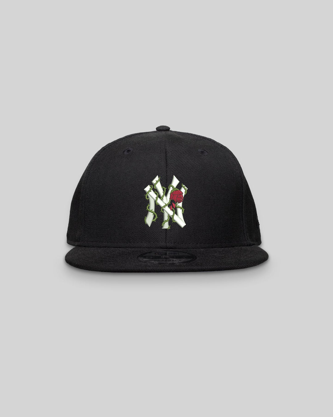 NY City Rose Black New Era Hat Snapback - trainofthoughtcollective