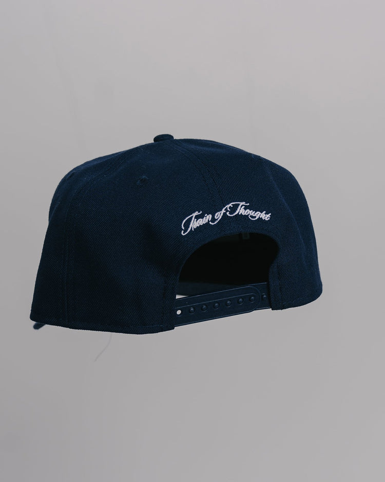 NY City Rose Navy Blue New Era Hat Snapback - trainofthoughtcollective