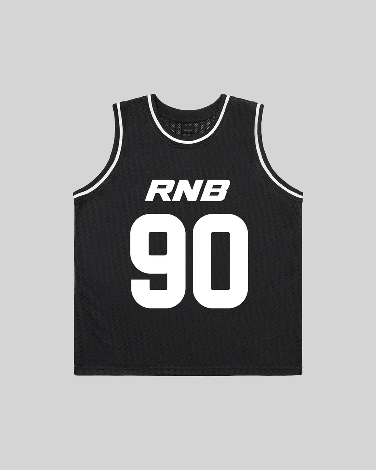 Rnb Every Morning V1 Cropped Black Basketball Jersey - trainofthoughtcollective
