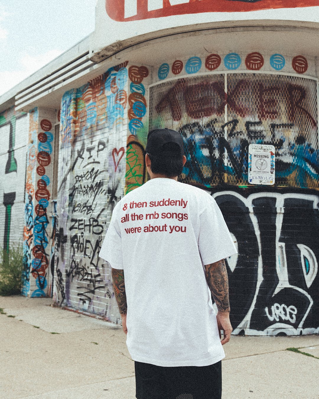 Rnb Songs $12 White Tee - trainofthoughtcollective