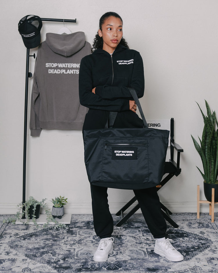 Stop Watering Dead Plants 2.0 Matte Carryall Tote - trainofthoughtcollective