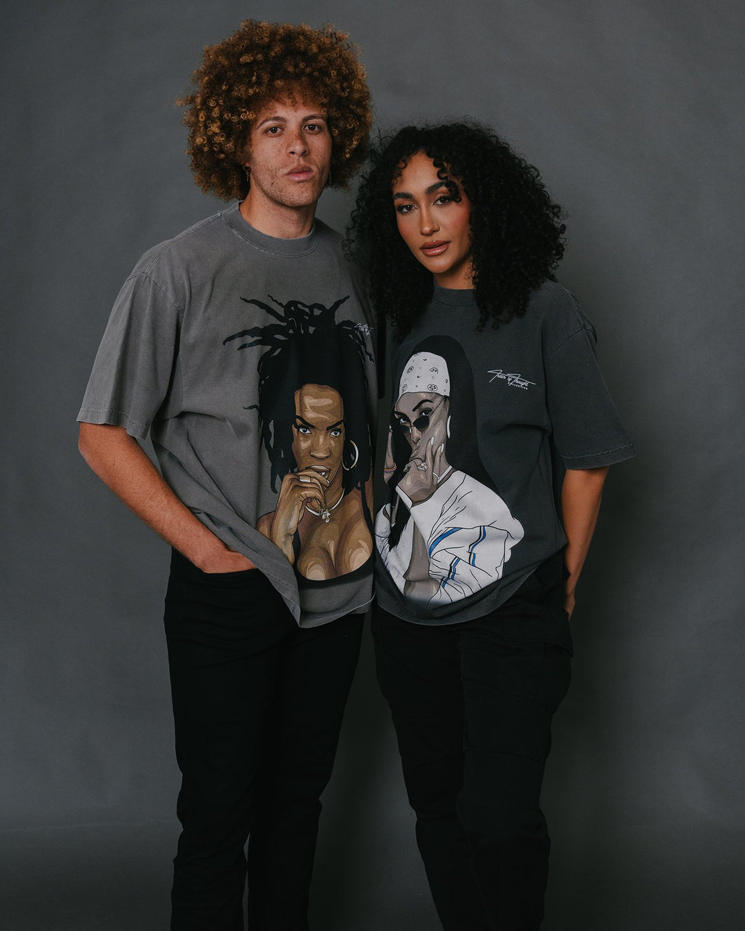 Aaliyah Big Face Oversized Shadow Tee - trainofthoughtcollective