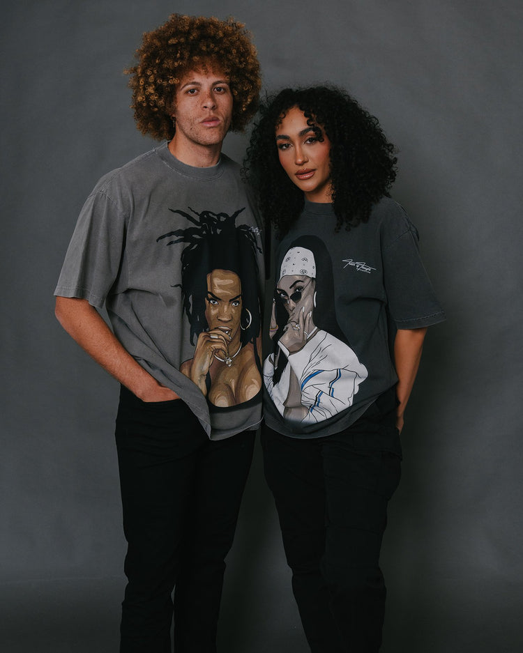 Aaliyah Big Face Oversized Shadow Tee - trainofthoughtcollective