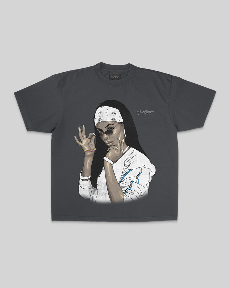 Aaliyah Big Face Oversized Shadow Tee - trainofthoughtcollective