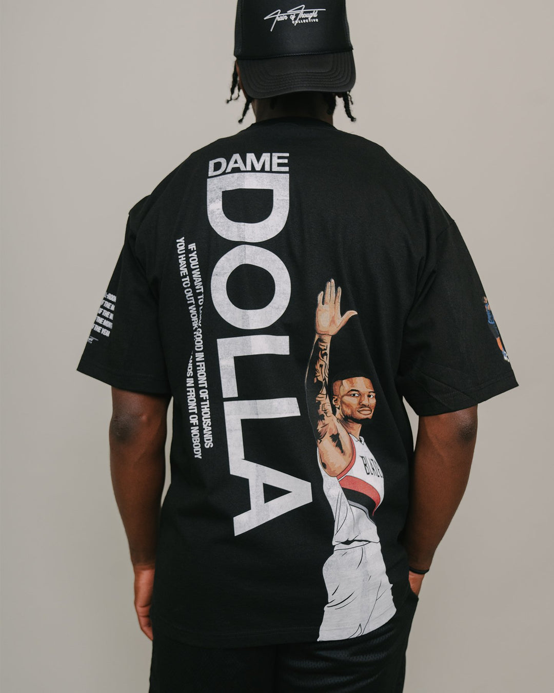 Dame Dolla Black Tee *Collectors Edition* - trainofthoughtcollective