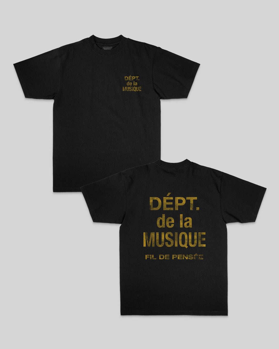 Dept. de la Musique Black Tee - trainofthoughtcollective