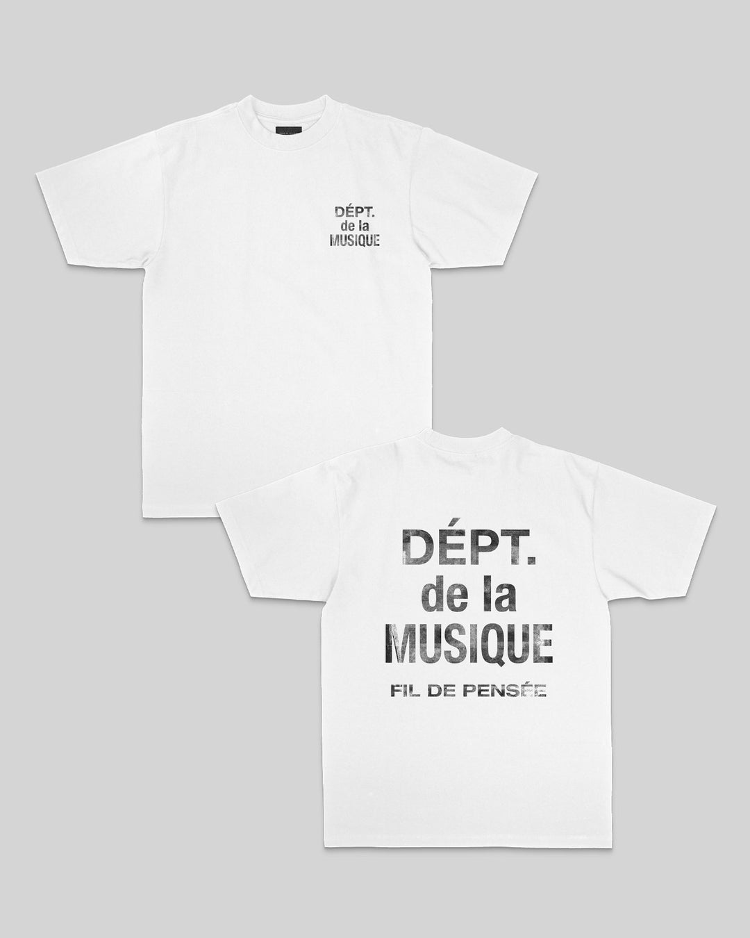 Dept. de la Musique White Tee - trainofthoughtcollective