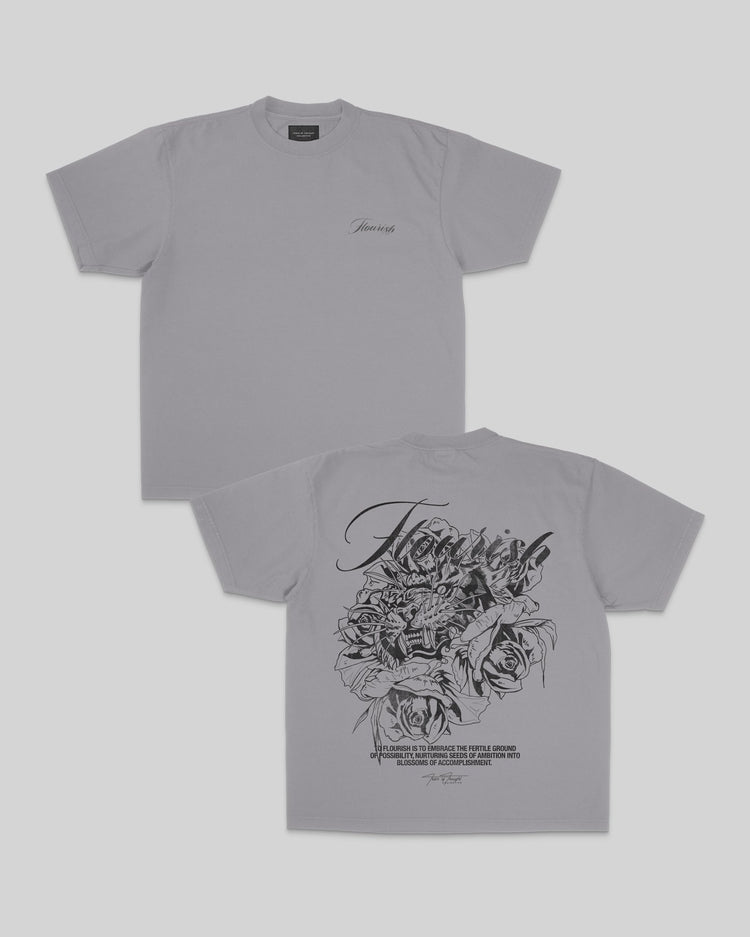 Flourish Oversized Cement Tee - trainofthoughtcollective