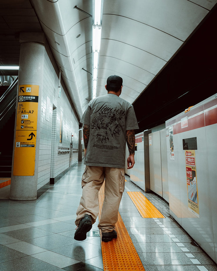 Flourish Oversized Cement Tee - trainofthoughtcollective