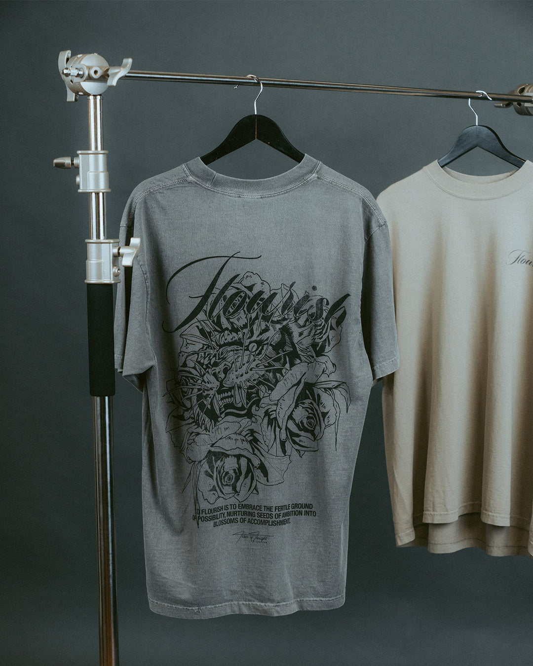 Flourish Oversized Cement Tee - trainofthoughtcollective