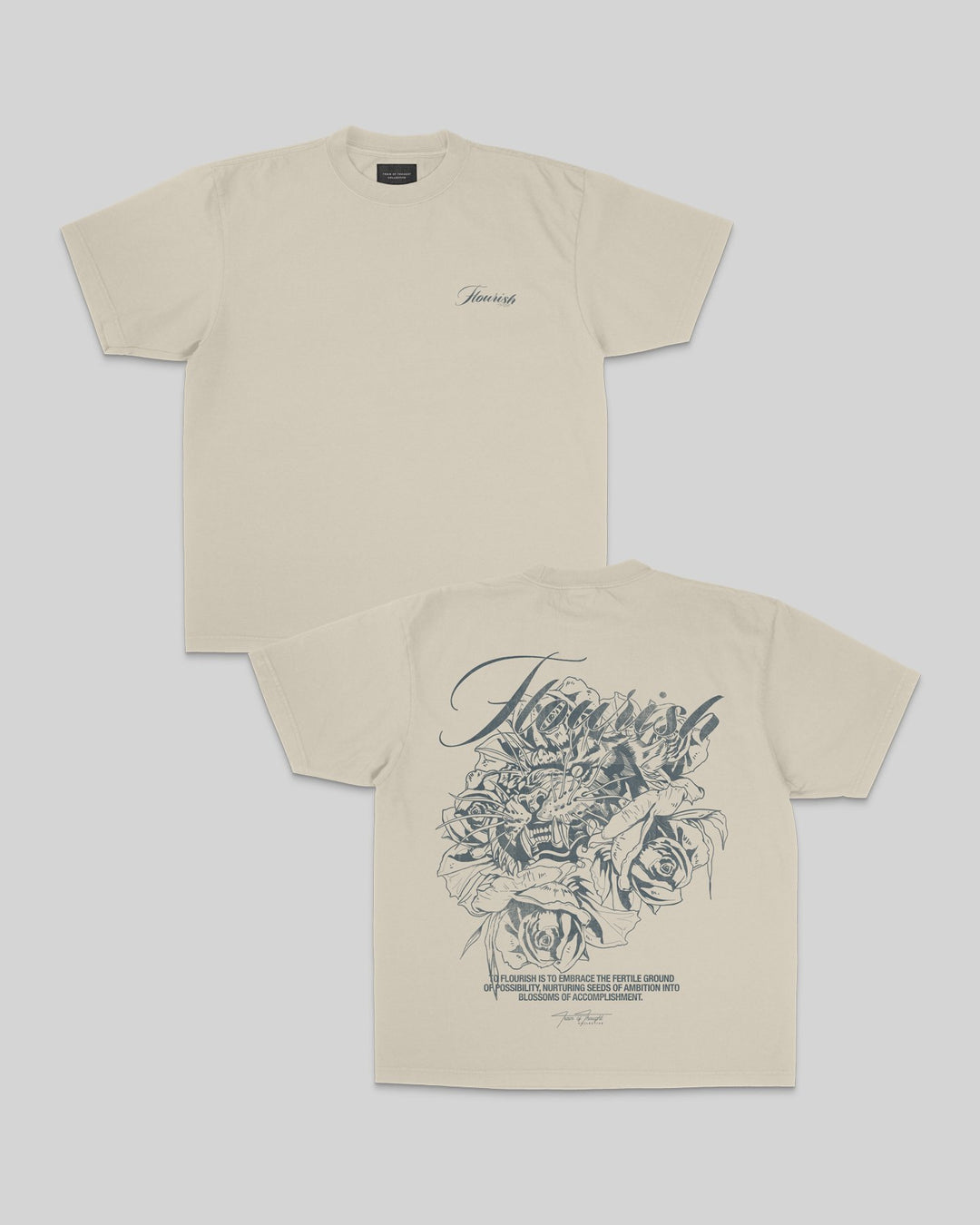 Flourish Oversized Oatmeal Tee - trainofthoughtcollective