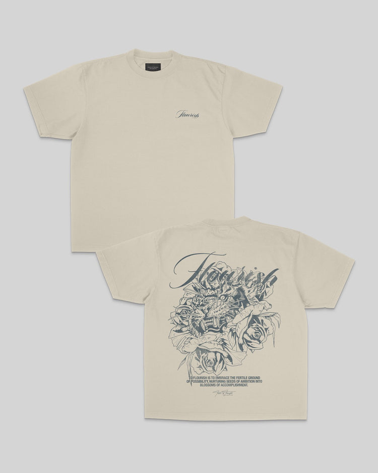 Flourish Oversized Oatmeal Tee - trainofthoughtcollective