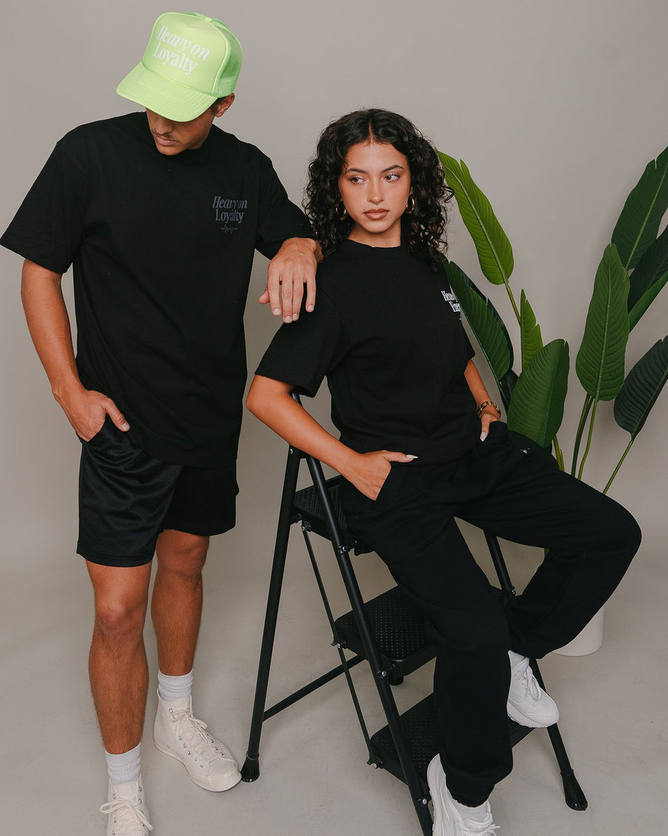 Heavy On Loyalty Black Tee V2 trainofthoughtcollective