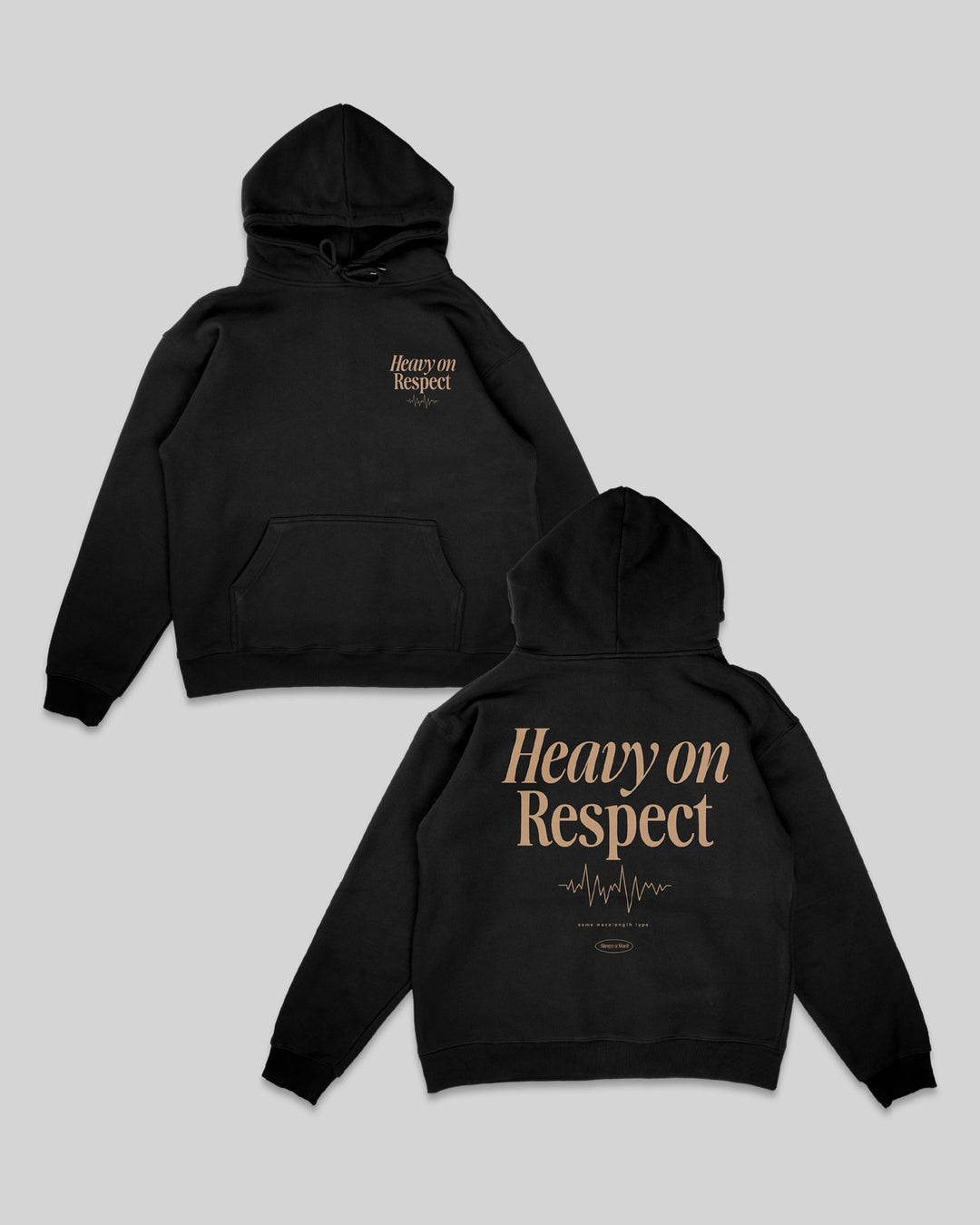 Heavy On Respect Black Hoodie - trainofthoughtcollective