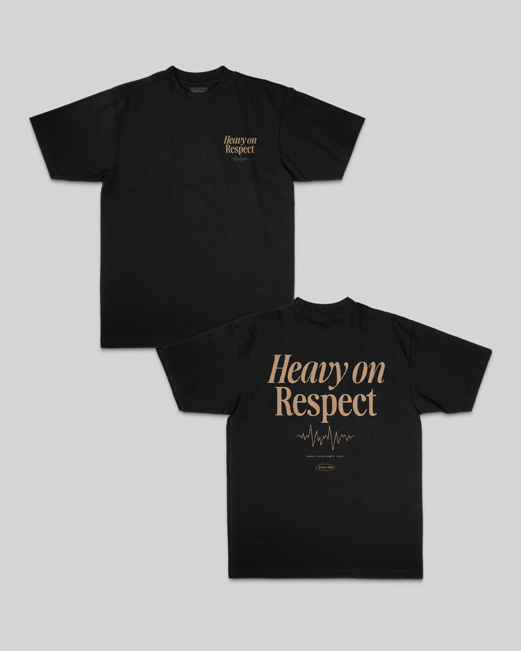 Heavy On Respect Black Tee - trainofthoughtcollective