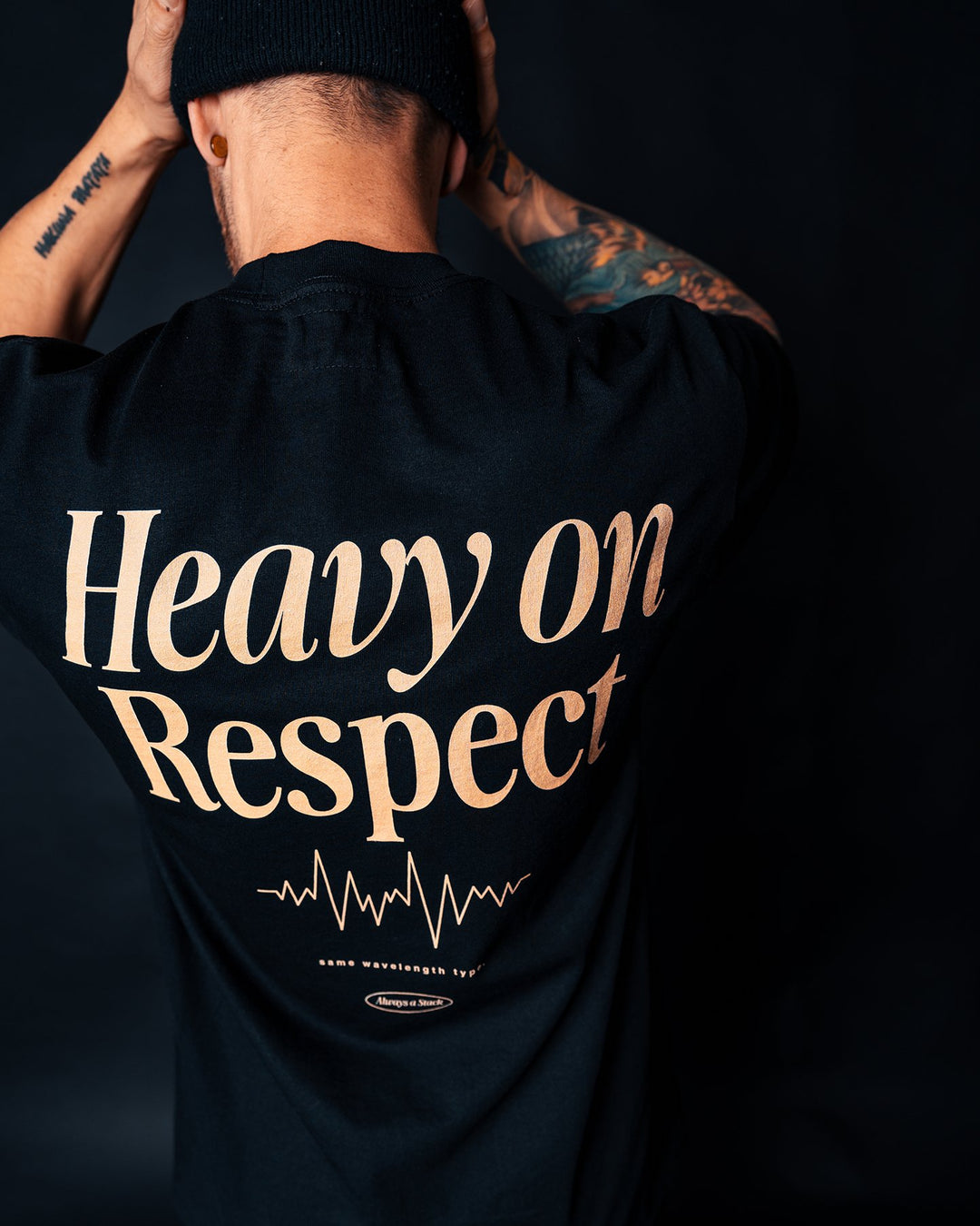 Heavy On Respect Black Tee - trainofthoughtcollective