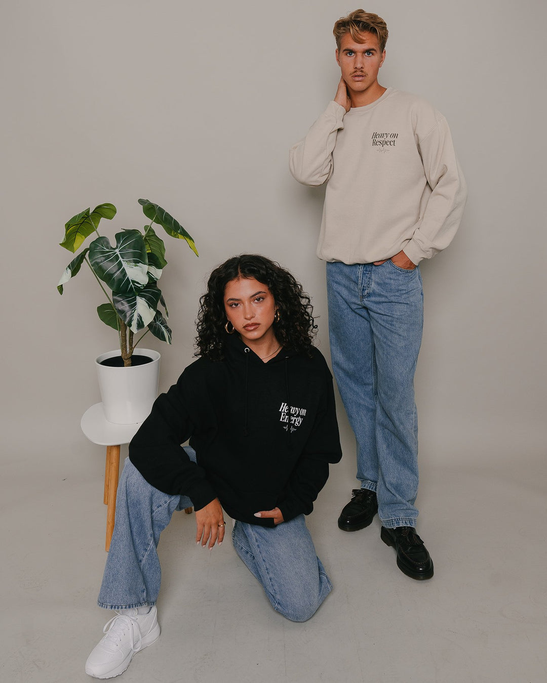 Heavy On Respect Crewneck Brown Sweatshirt V2 - trainofthoughtcollective