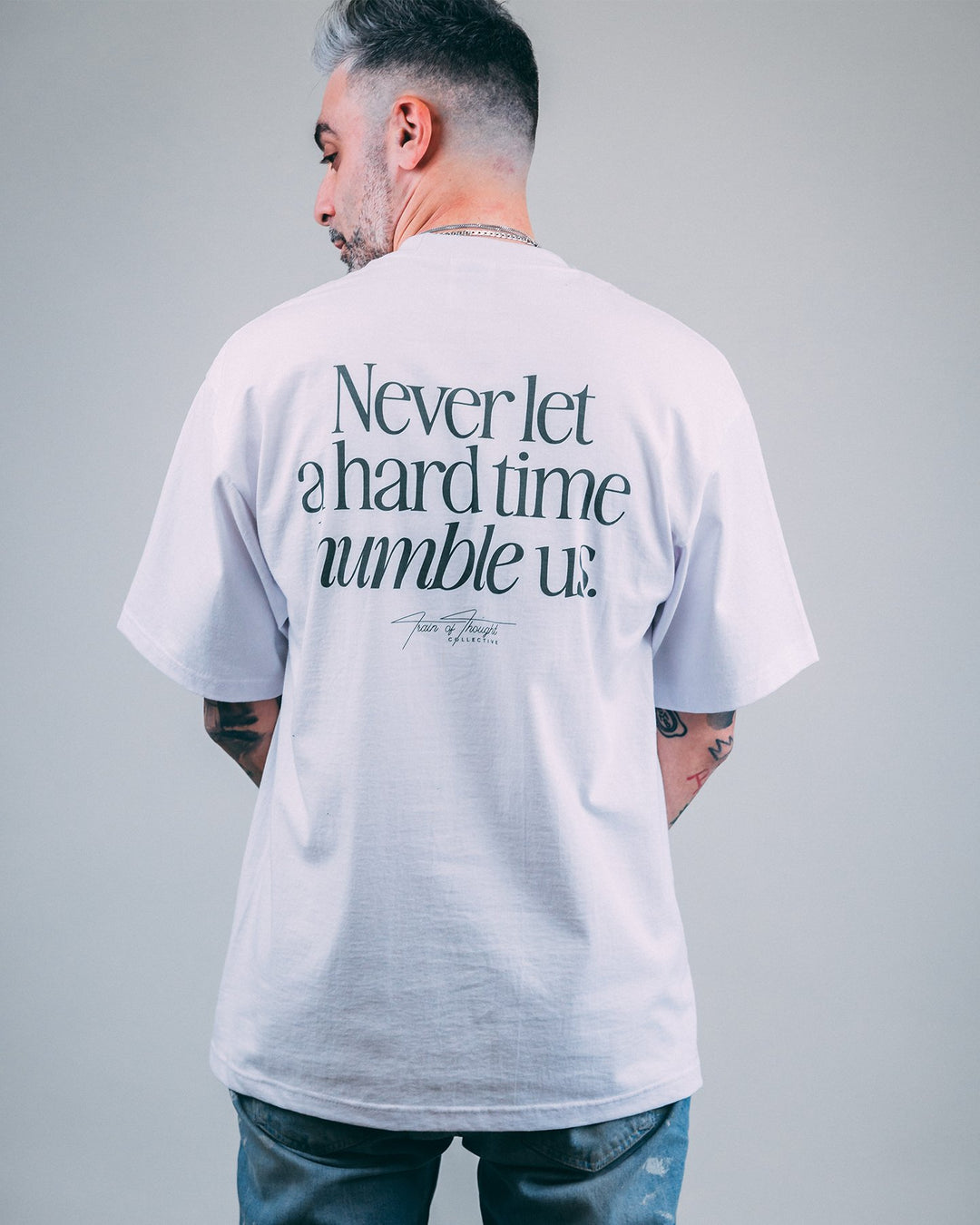Humble White Tee - trainofthoughtcollective