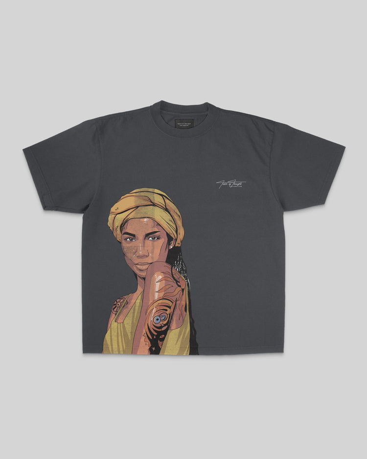 Jhene Big Face Oversized Shadow Tee - trainofthoughtcollective
