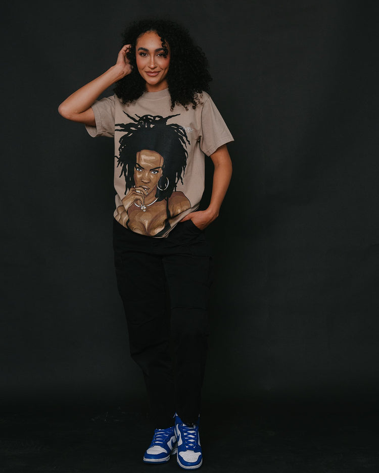 Lauryn Big Face Oversized Oatmeal Tee - trainofthoughtcollective
