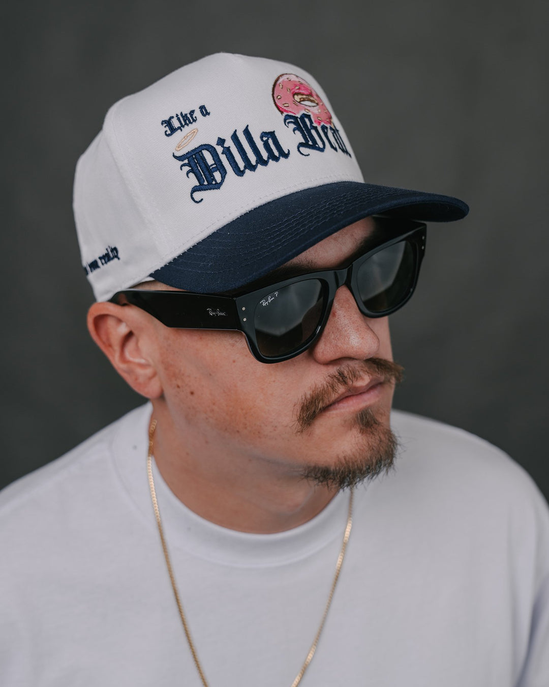 Like a Dilla Beat Navy White Snapback - trainofthoughtcollective
