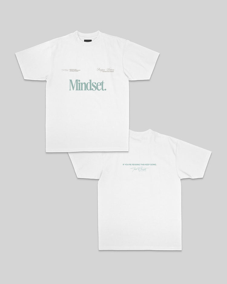 Mindset White Tee - trainofthoughtcollective
