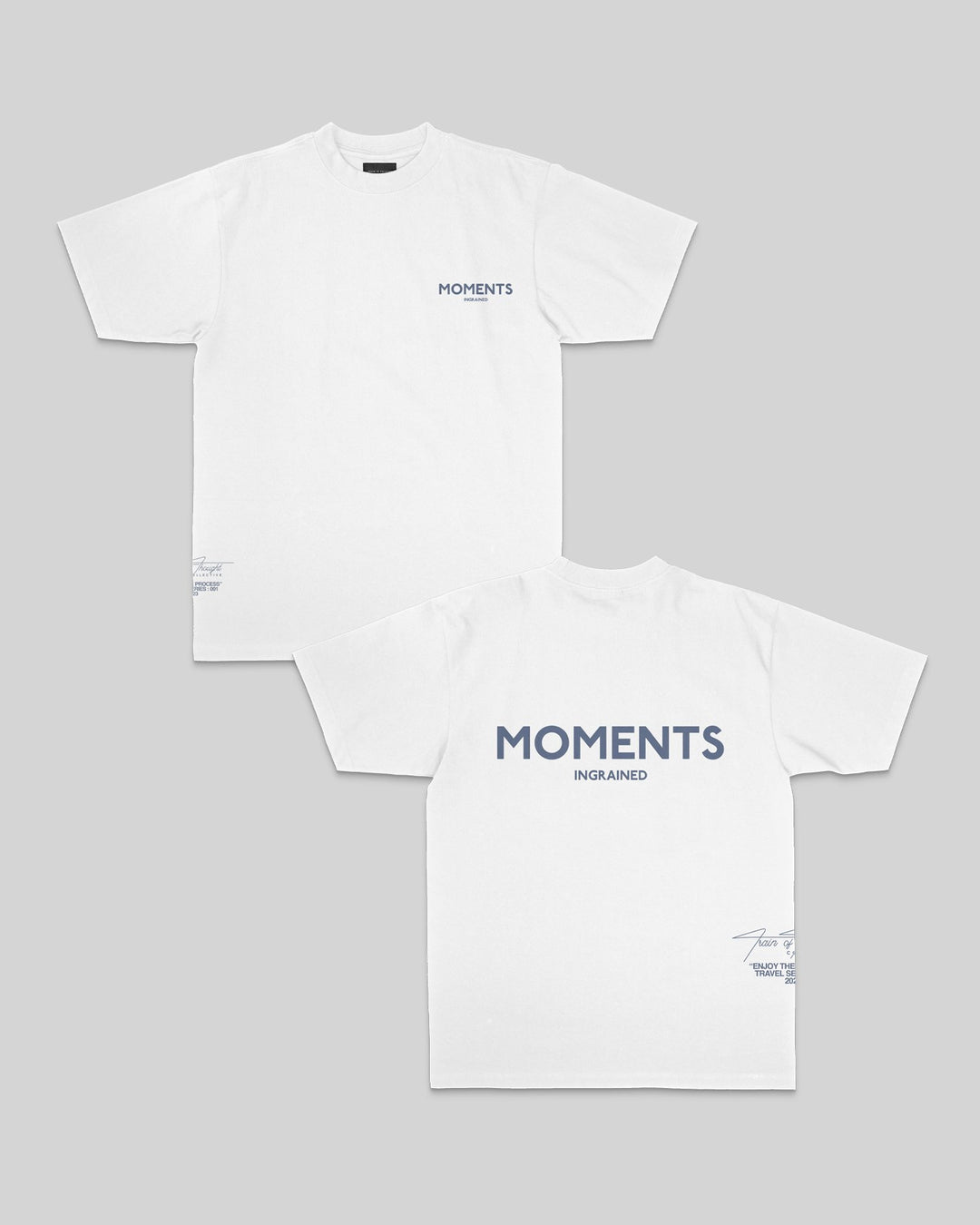 Moments Ingrained White Tee - trainofthoughtcollective