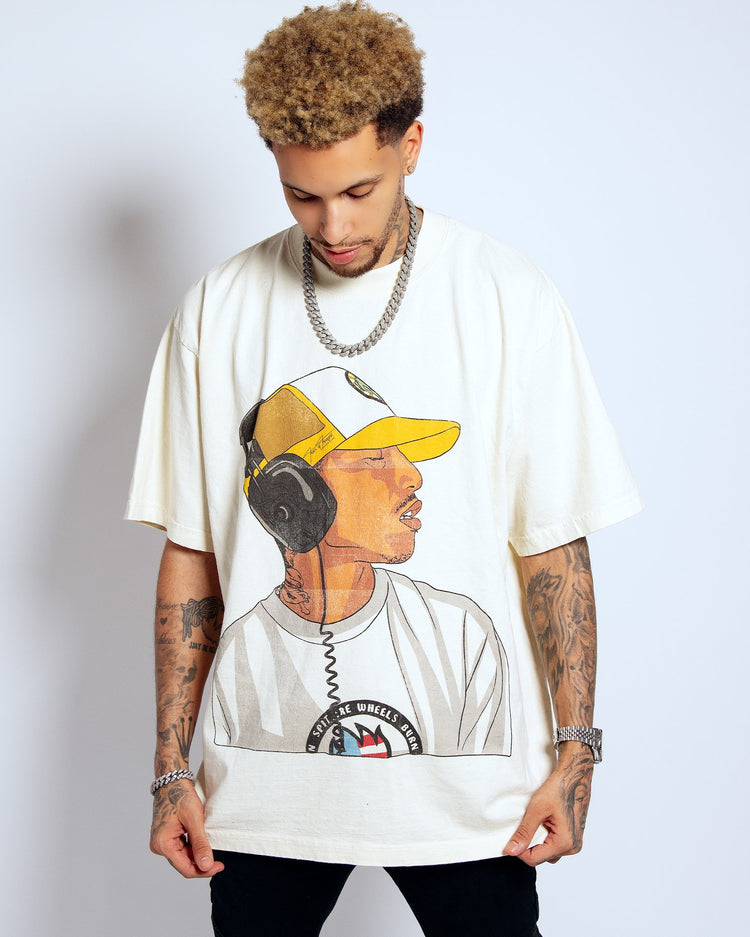 Mr. Williams Oversized Garment-Dyed Big Face Cream Shirt - trainofthoughtcollective